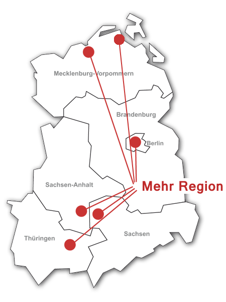 Karte Mehr Regionen